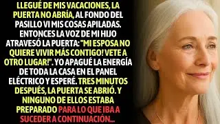 Llegué De Vacaciones Y La Puerta No Abría ＂Mi Esposa No Quiere Vivir Más Contigo!＂ Gritó Mi Hijo