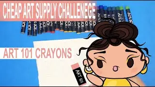 CHEAP ART SUPPLY CHALLENGE |ART 1O1 CRAYON LANDSCAPE | KIKI ARTS