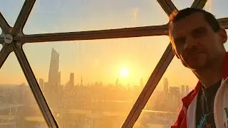 Kuwait sunset from inside the 🇰🇼  Towers