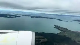 Our Flight - Qantas a330-202 VH-EBQ, QF119 landing in Auckland NZ from BNE, seat 7A - 4 April 2024