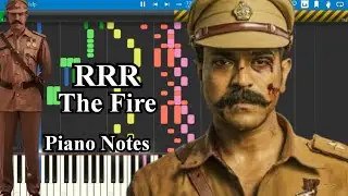 RRR - The Fire Theme // Piano notes // GRAVITY K3YS