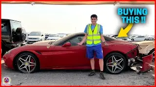 BUYING A CRASHED FERRARI SUPERCAR IN DUBAI !! 😍😍😍