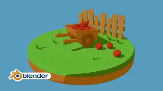 Stylized Terrain Practice in Blender | Learning & Experiment (Anime Style)