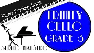 'Musette' - J. S. Bach. Piano Backing Track,  Cello Grade 3, Trinity College London.
