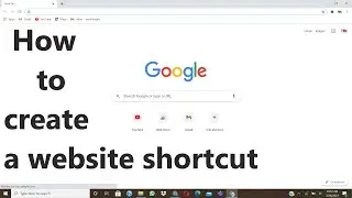 How to create a website shortcut on your desktop/ windows 10