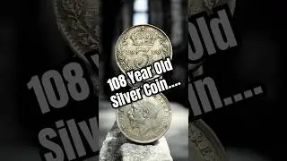 Серебряная монета найдена с помощью металлоискателя #металлоискатель #серебро #монета #история #м...