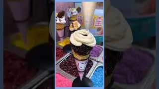 ASMR Village cooking channel yummy fruit ice cream #youtubeshorts
