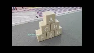 Globalltoy Beige Alphabet Soft Play Blocks Set | PU Foam ABC Building Cubes for Toddlers Preschools