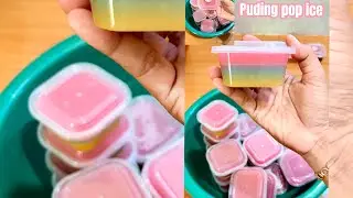 Bikin puding pop ice untuk isian snack box #pudingpopice #kreasipuding #pudinglapis #pudingmanis