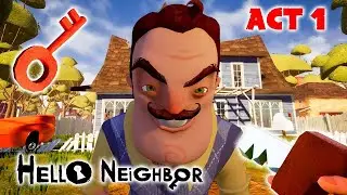 Hello Neighbor Act 1 Gameplay | The Mystery Begins 🏠🔑