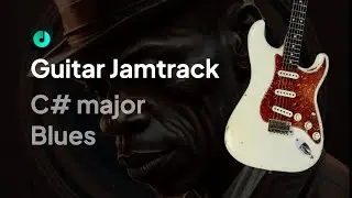 Soulful Stride - Blues Guitar Backing Track | C# major | 81 BPM Jamtrack