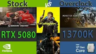 RTX 5080 Stock vs Overclock Benchmark | 13700K | 1440p