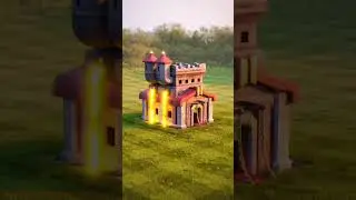 All levels Town hall in 3D #clashofclans #coc #supercell #clash #3d #supercellgames #shorts #top
