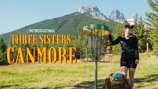 I think I just found the most PICTURESQUE disc golf course!  3 Sisters in Canmore, Alberta 🇨🇦