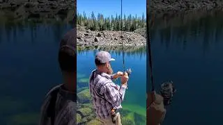 Mountain lake fishing! #outdoorgear #bushcraftlife #bushcraftcamp #wildernessadventure