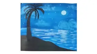 BEAUTIFUL SKY NATURE PAINTING 🖌️🎨!! #art #painting 