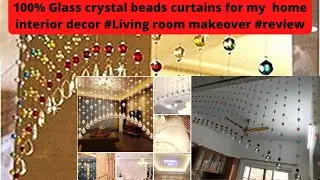 మా Living room makeover | Glass Crystal Beaded Curtain for Luxury Living Room #amazonhaul #curtains