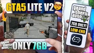 🔥 GTA5 Lite V2 (Only 7GB!) For Low-End Device | GameHub Emulator Setup - Best settings 