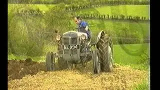 Ploughing a field in Ireland using a Ford Ferguson Tractor