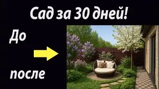 Сад за 30 дней. До и после