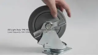 Thermoplastic Rubber( TPR) Caster Wheels: Fixing Type Locking Castors And Wheels