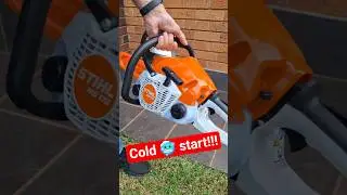 Stihl Ms172 chainsaw cold start. #michaelstoolbench #ms172 #stihlchainsaw