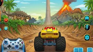 Mega Ramp Challenge! Super Crazy GT Monster Truck Racing Stunts | Android Gameplay #4 Skeleton Play
