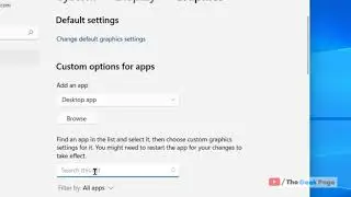 Change Default Graphics Card preference for any app in Windows 11