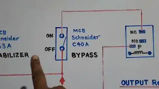 Stabilizer me AC Mains Bypass Connection lgane ka circuit diagram 10KVA / 50V Automatic Tips ⚡️ 