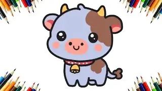 How to Draw Cute Cow Character