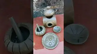making mini kitchen sets DIY clay tools kitchen tools#viralvidi