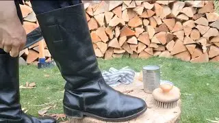 Making jackboots shiny with mink oil
