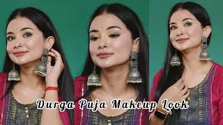 DURGA PUJA Panchami Makeup Tutorial | Easy Glam Step By Step Makeup Tutorial | @bidiptasharma ❤️‍🔥