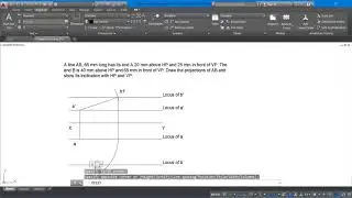 AutoCAD Projection of Lines : Problem 1