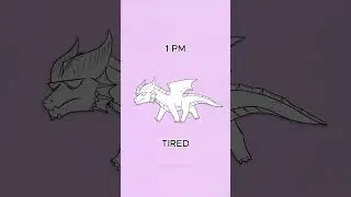 Dedicated to everyone whose default mode is tired #comic #funny #dragon #animation #drawing