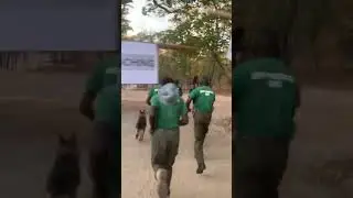 Our Anti-Poaching Rangers training with Ren&eacute;, a Dutch sponsor in cooperation with Stop Poaching Now
