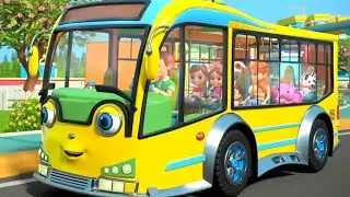 Wheels On The Bus Go Round And Round, Vehicle Song and Nursery Rhymes for Kids - Live