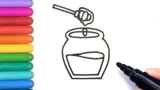How to draw honey jar | easy doodle tutorial