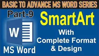 #09 How to Create SmartArt Graphics in MS Word | Complete Format + Design #CareerSkillWaala #viral 