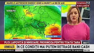 Prognoza meteo. Ninge la noapte pe crestele montane!