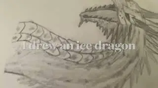 I drew an ice dragon