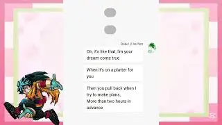 ✦ ~ Bakugo and Camie are together?! // Feather ~ sabrina carpenter // bkdk angst ~ texting story