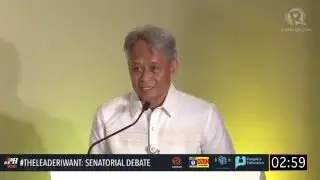 #TheLeaderIWant Senatorial Debate: Valeroso cites eco sovereignty, social justice