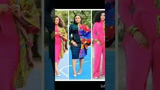 Ankara and plain fabric combination// African print// Ankara fashion