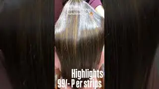 Salon Hair Highlights Before After 😍 Hair Transformation #shorts #hairhighlights #youtubeshorts