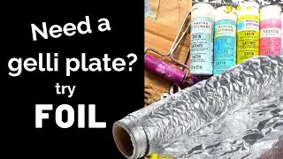 Simple Trick to Get Gelli Printing Without ANY Gel Plates! (Recycling paper included)