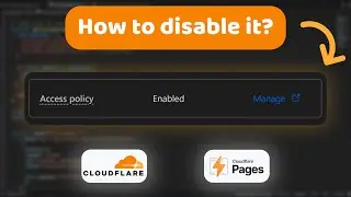 How to disable Access Policy in Cloudflare Pages