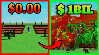 How Fast Can I Get TO 1 BILLION In Grow A Garden!?! NOOB TO PRO