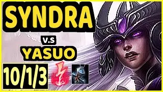CODY SUN (SYNDRA) vs YASUO - 10/1/3 KDA BOTTOM ADC GAMEPLAY - NA Ranked GRANDMASTER