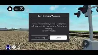 What does Low Memory Warning mean in Roblox?